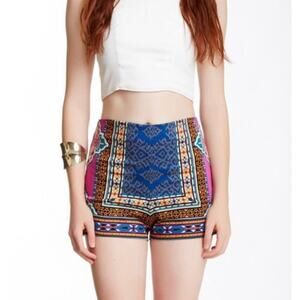 Women's Flying Tomato High Waist Print Shorts Small EUC